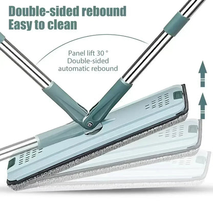 Flat Squeeze Mop with Bucket – Easy Wring Microfiber Floor Cleaner for Hardwood & Laminate