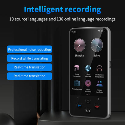 S85 Pro Language Translator Device - 138 Languages, 4-inch Screen, Voice & Video Recording, Offline Translation, 8GB Storage & 2000mAh Battery
