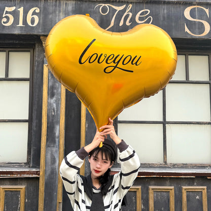 Happy Valentine’s Day Heart Balloon Stand Set – Love Bear & Heart-to-Heart Balloons Wedding Party Decoration