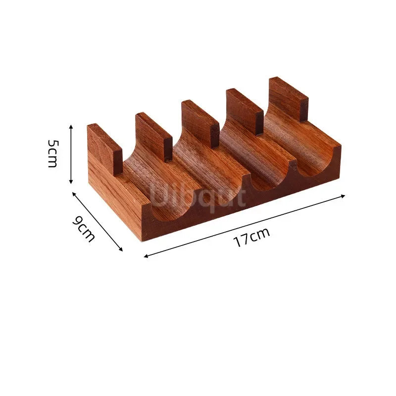 Japanese Sushi Rack – Wooden Taco & Snack Food Holder, Wood Plate Cuisine Stand for Sashimi & Sushi, Restaurant & Home Use