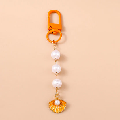 Summer Beach Shell Keychain – Octopus and Starfish Marine Life Pendant for Women, Girls, Handbag Decor, and Gifts