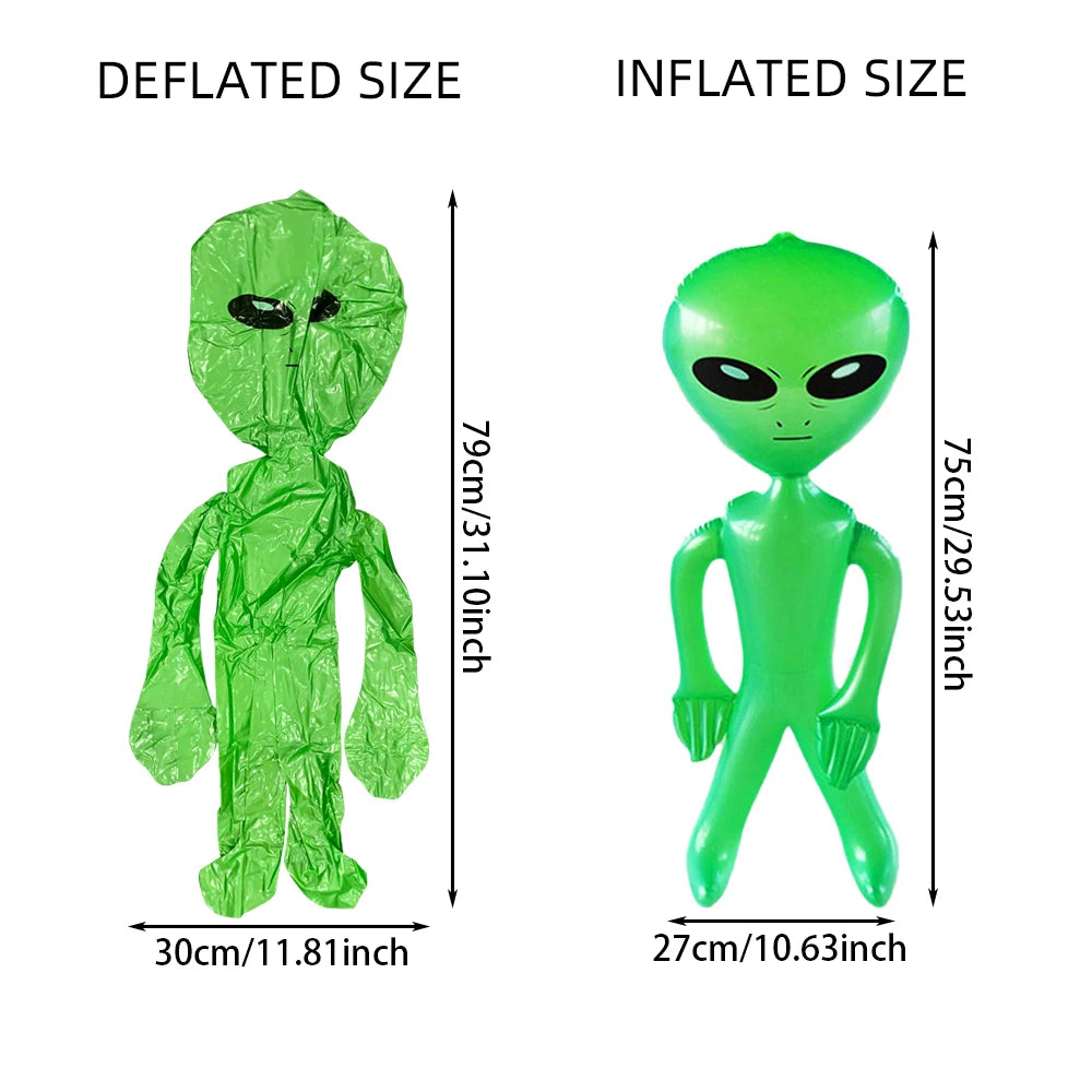 Inflatable Alien Toy –  33" & 63" Sizes, Perfect for Alien-Themed Halloween Parties & Gifts