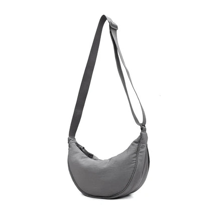 Women’s Nylon Hobo Shoulder Bag - Large-Capacity Half-Moon Crossbody Messenger Bag for Travel and Everyday Use