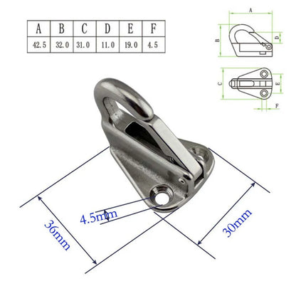 2 X Marine 316 Stainless Steel Spring Snap Fending Hook - Boat Hardware - Spring Locked Fender Hooks