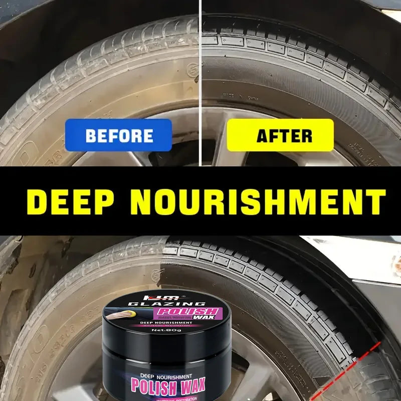 Universal Leather & Plastic Repair Polishing Wax – Automotive Interior Reconditioning Cream for Leather, Plastic & Rubber Care