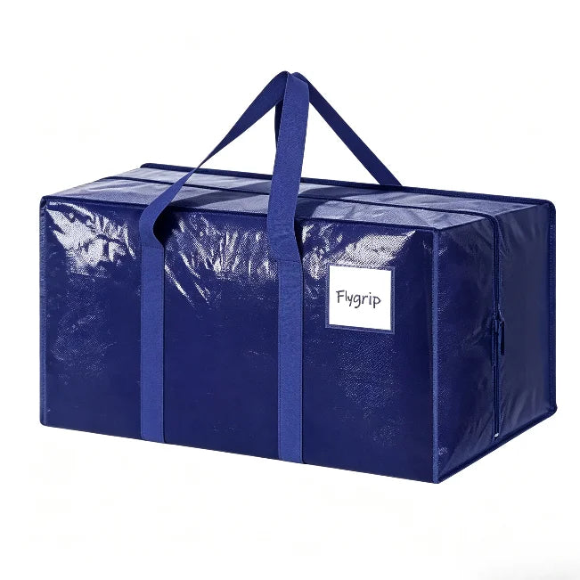 6 Pack Extra Large Moving Bags - Heavy-Duty Waterproof Storage Totes with Handles & Zippers for Home and Dorm Use