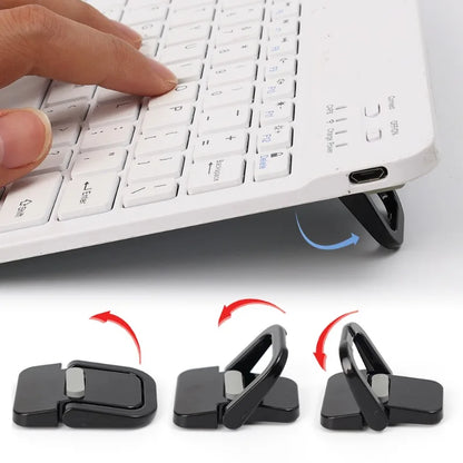 2PCS Mini Laptop & Keyboard Stands – Portable Desk Stand for MacBook, Dell, HP & More