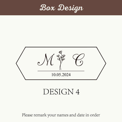 Personalized Walnut Wooden Ring Box - Custom Engraved Engagement & Wedding Ring Holder Gift for Couples, Brides & Grooms