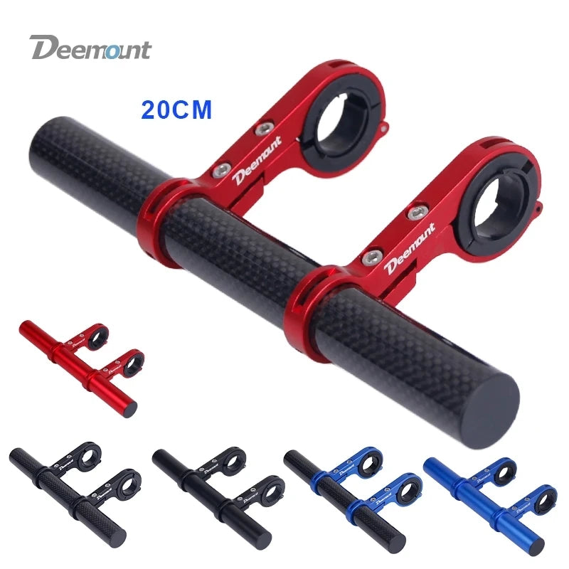 Bicycle Handlebar Extended Bracket - Alloy Fiber Bike Mount Bar for Headlights, Computers and Lamps | Support Rack in Various Sizes (10/20/25/30cm)
