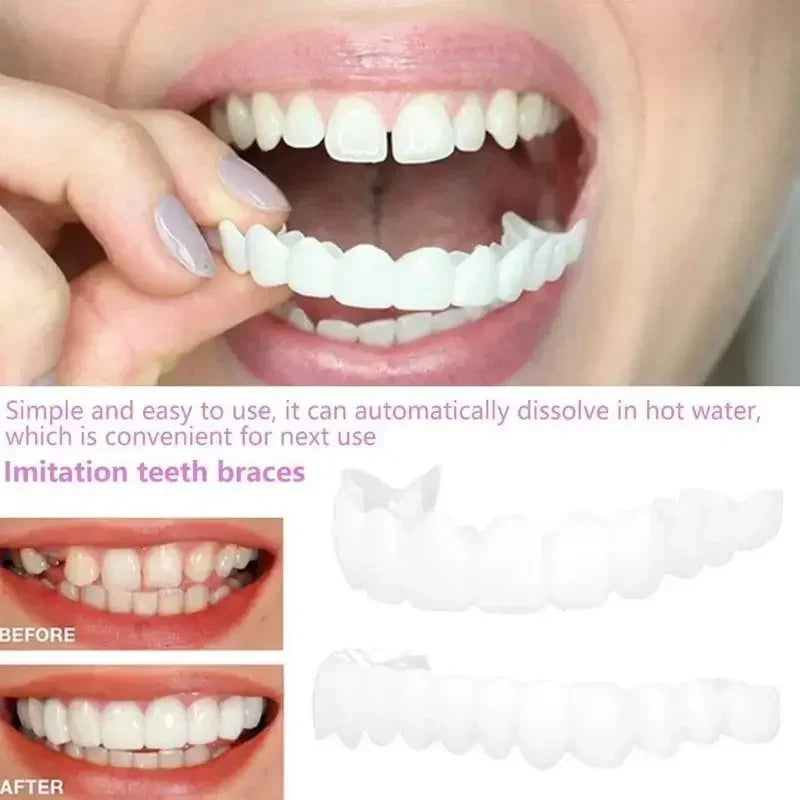 2024 Adult Adjustable Dentures – Snap-on Fake Teeth Set for Gaps, Portable Braces & Oral Hygiene Care