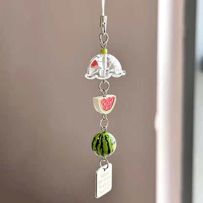 Transparent Wind Chime Keychain – Cute Kawaii Pendant for Mobile, Bag, and Home Decoration