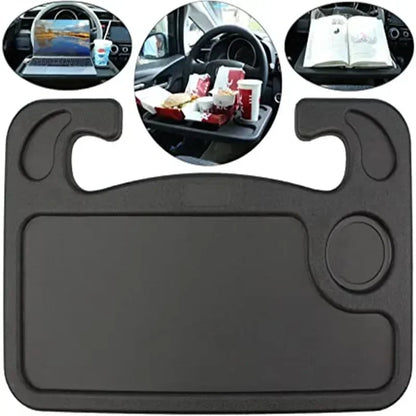 Portable Car Laptop Desk Mount Stand — Steering Wheel Tray Table for Work, Dining & Drinks