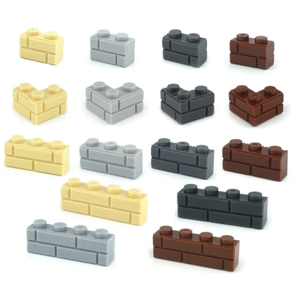 DIY Building Block Wall Figures Bricks - 1x2, 1x3 & 1x4 Small Construction Bricks for Creative Building & Educational Play