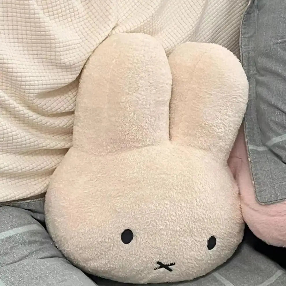 Miffy Black-Eyes Plush Toy - Kawaii Soft Pillow Cushion for Sofa, Bed & Kids’ Gifts