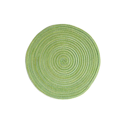 4pcs Round Woven Ramie Table Mats – Non-Slip Placemats for Dining, Bowls, Cups, and Kitchen Use