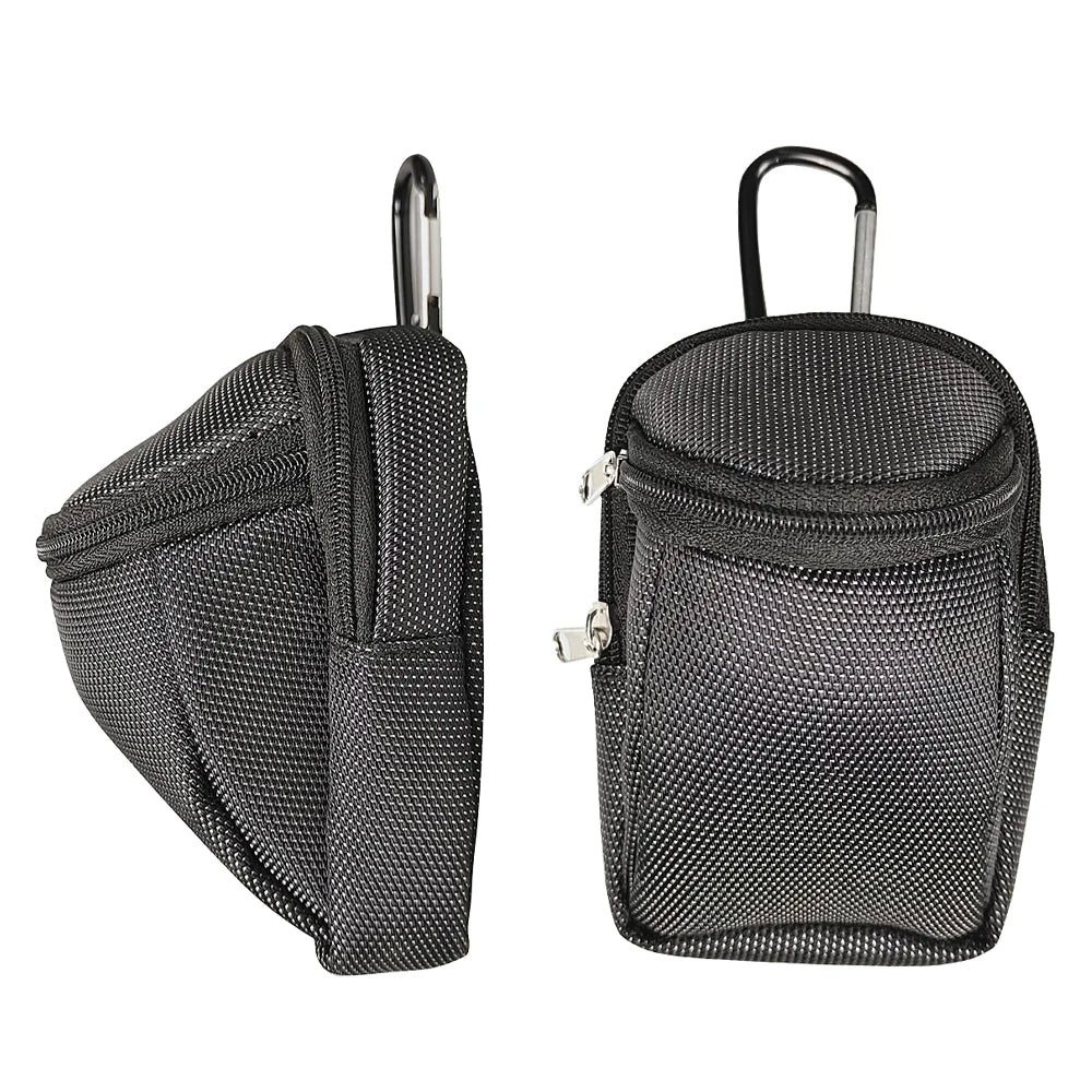Mini Park Golf Ball Bag with Hook – Portable Nylon Waist Bag for Park Balls, Outdoor Sports Golf Accessories