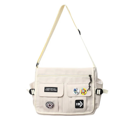 Harajuku Nylon Crossbody Messenger Bag – Unisex School Shoulder Bag for Students & Everyday Use