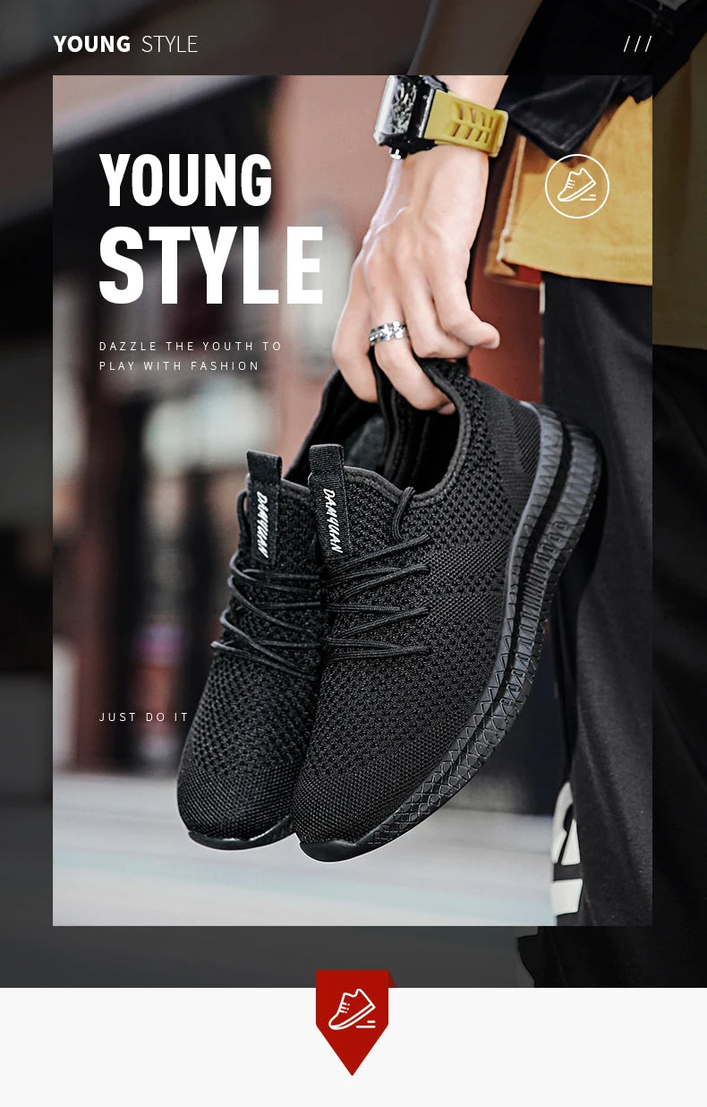 2022 Men’s Sneakers — High-Quality Breathable Gym & Casual Walking Shoes, Lightweight Plus-Size Footwear Zapatillas Hombre