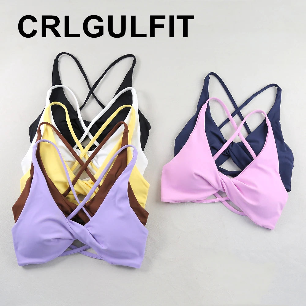 Sexy Slim Shoulder Strap Sports Bra – High Stretch Comfortable Breathable Yoga & Gym Workout Underwear with Detachable Straps