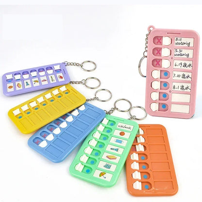 Kids Self-Discipline Checklist Memo Board – Daily Planner To-Do List with Detachable Keychain, Korean Stationery Task Board
