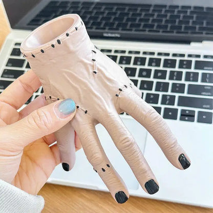 Broken Hand Halloween Ornament - Creepy Palm Garden Decor and Pen Holder Storage
