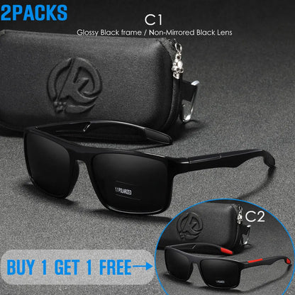 KDEAM Ultra-Light Polarized Sports Sunglasses for Men & Women – TAC 1.1mm Lens, Category 3 Driving Sun Glasses