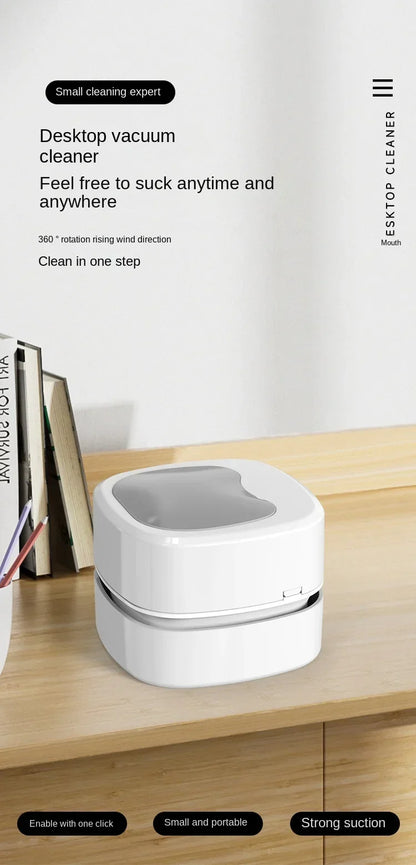 Wireless Handheld Mini Desktop Vacuum Cleaner – Keyboard Eraser, Electric Ash Cleaner, Compact & Portable