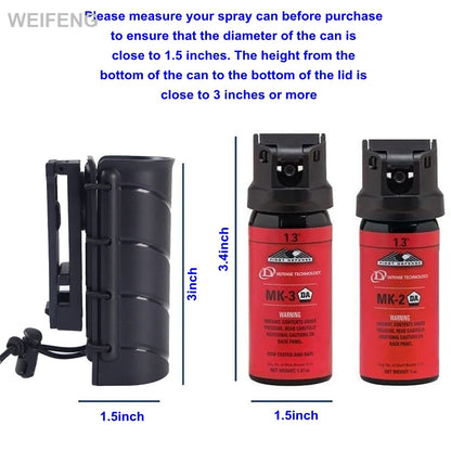 Tactical Molle Baton Pouch - Open Top Duty Holster for Pepper Spray, Flashlight & Outdoor Hunting Accessories