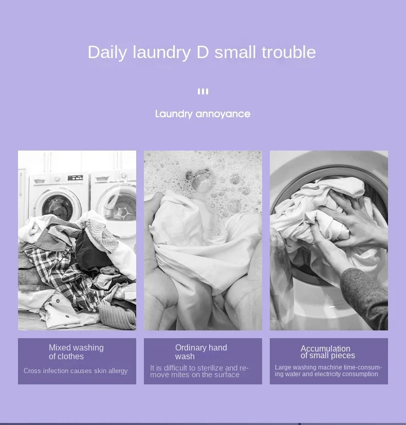8L Portable Foldable Washing Machine – Mini Washer with Spin Dryer for Socks, Underwear & Panties
