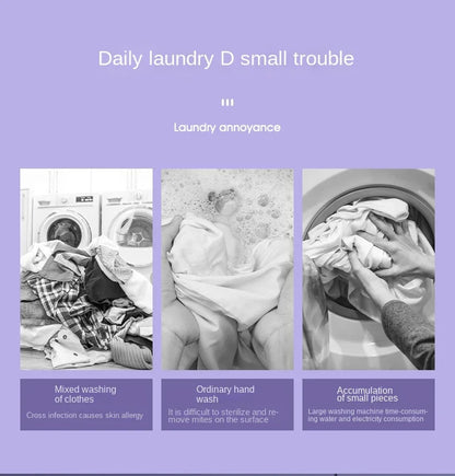 8L Portable Foldable Washing Machine – Mini Washer with Spin Dryer for Socks, Underwear & Panties