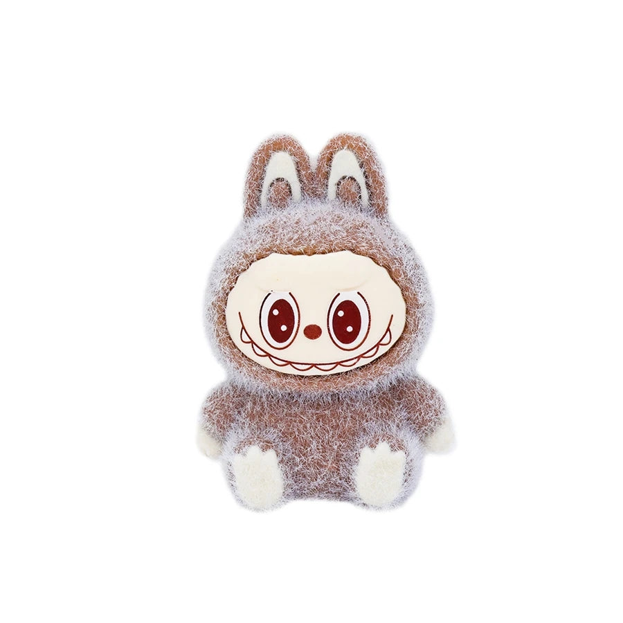 1/9PCS Labubu Cartoon Mini Flocking Doll Pendant – Cute DIY Kawaii Toy Gift Accessories