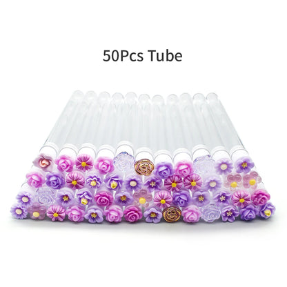 10/50PCS Reusable Eyelash & Eyebrow Brush Tubes — Replaceable Dust-Proof Wands Storage & Makeup Tool