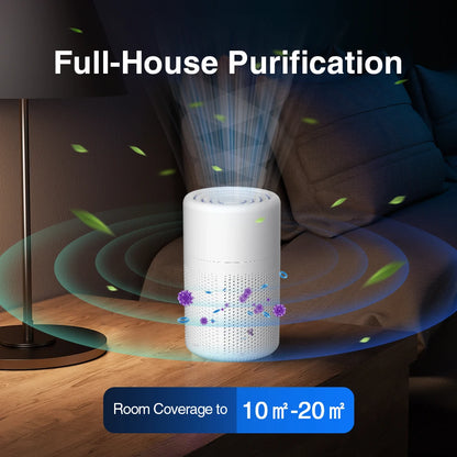 Portable Mini Air Purifier - Desktop HEPA Filter Air Cleaner for Home Office with Fresh Air and Odor Removal