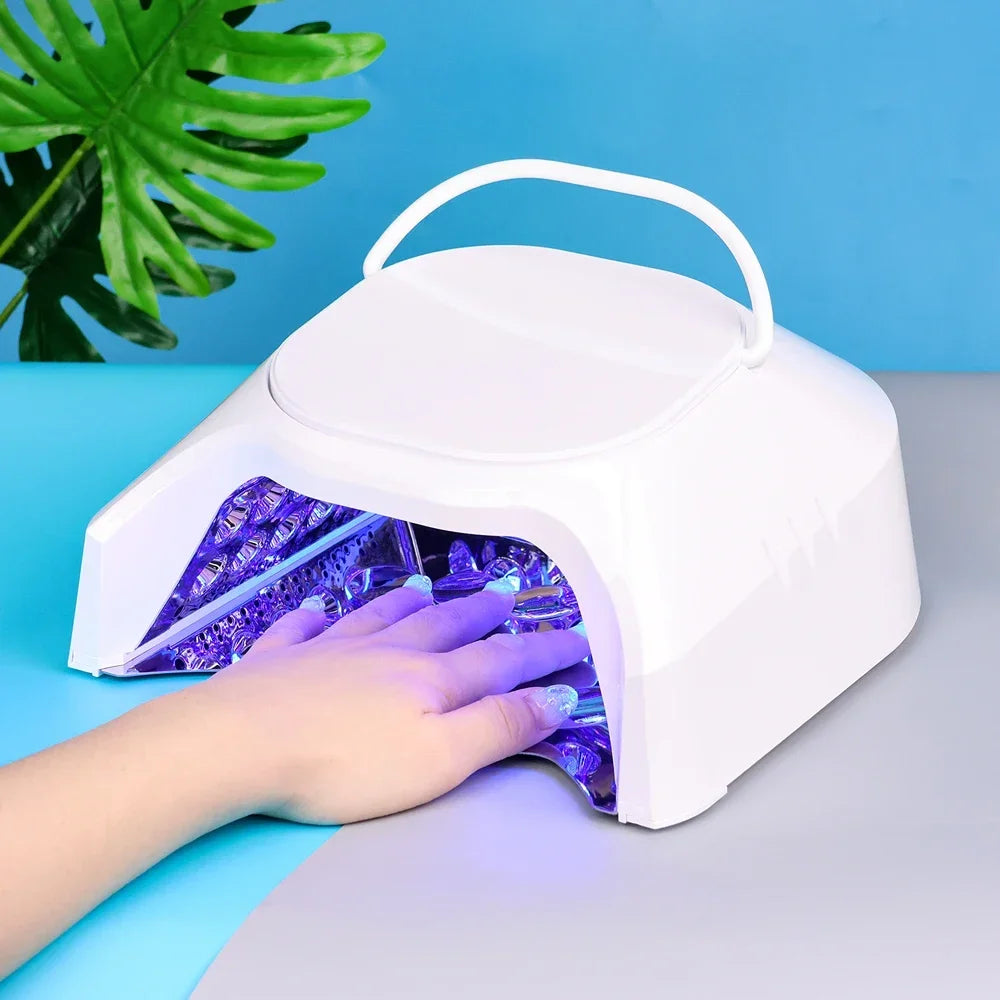 Advanced Mirror-Finish Dual Light Nail Lamp – 86W Rechargeable Portable LED UV Nail Machine