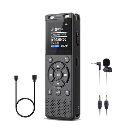 Digital Voice Recorder with Voice Activation & Timed Recording – Built-In Storage, External Microphone Support & Long Battery Life