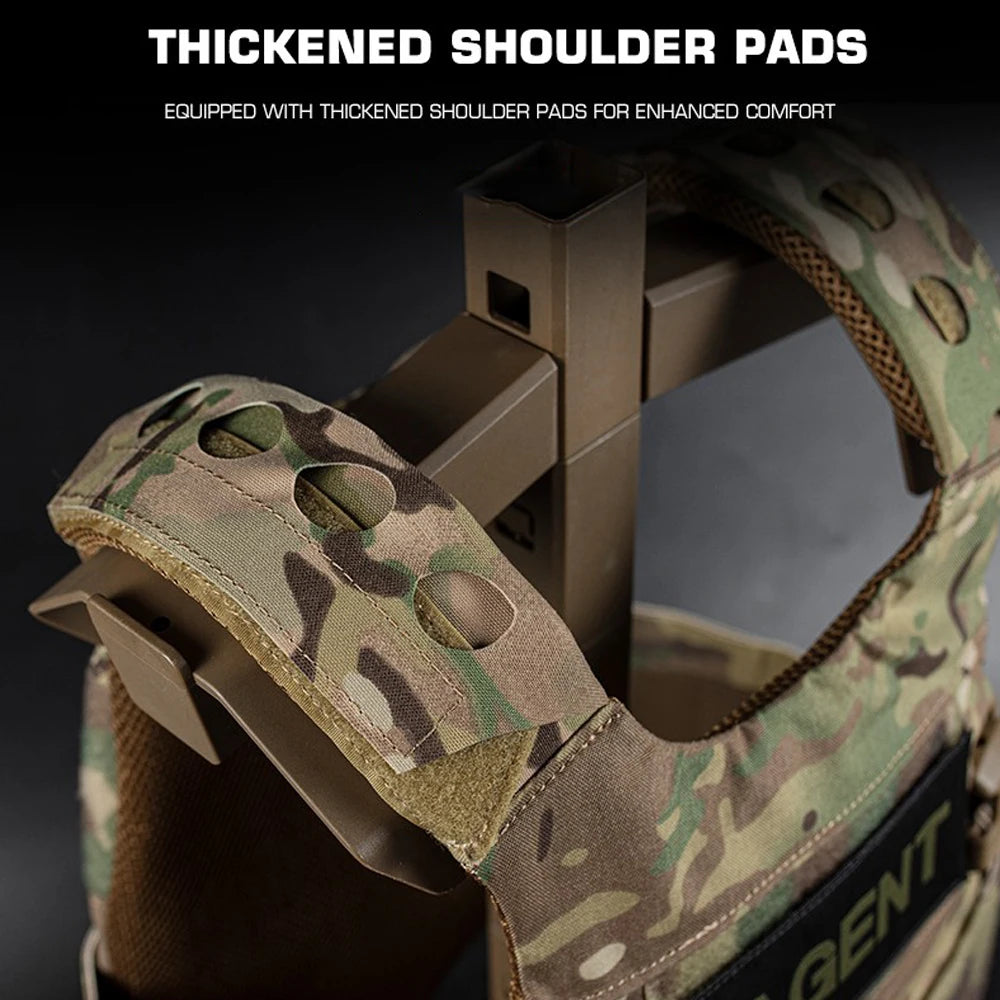 FCPC Tactical Vest Ferro – Lightweight Folding Airsoft Plate Carrier with Breathable Design, Portable Hunting Mag Pouch & Army Equipment
