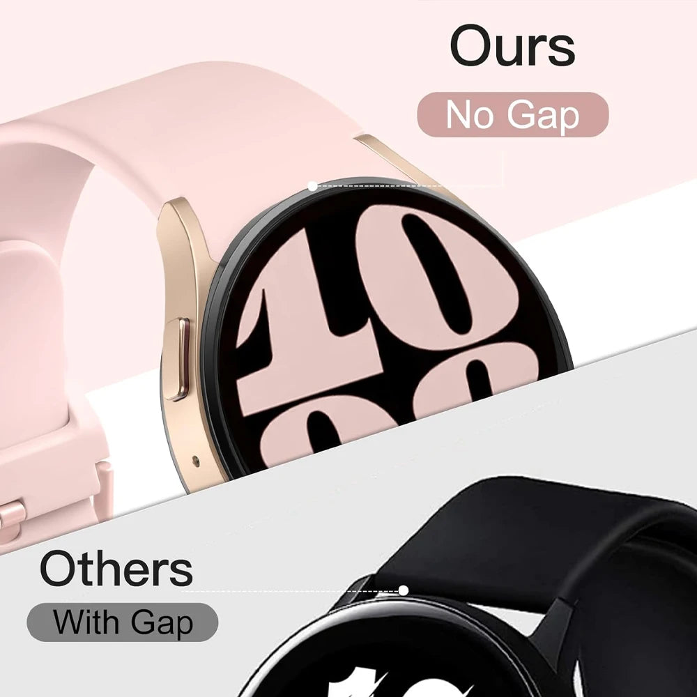 Samsung Galaxy Watch Silicone Sport Band - Replacement Strap for Galaxy Watch 4, 5, 6, 7, 5 Pro and Classic 40mm, 44mm, 45mm