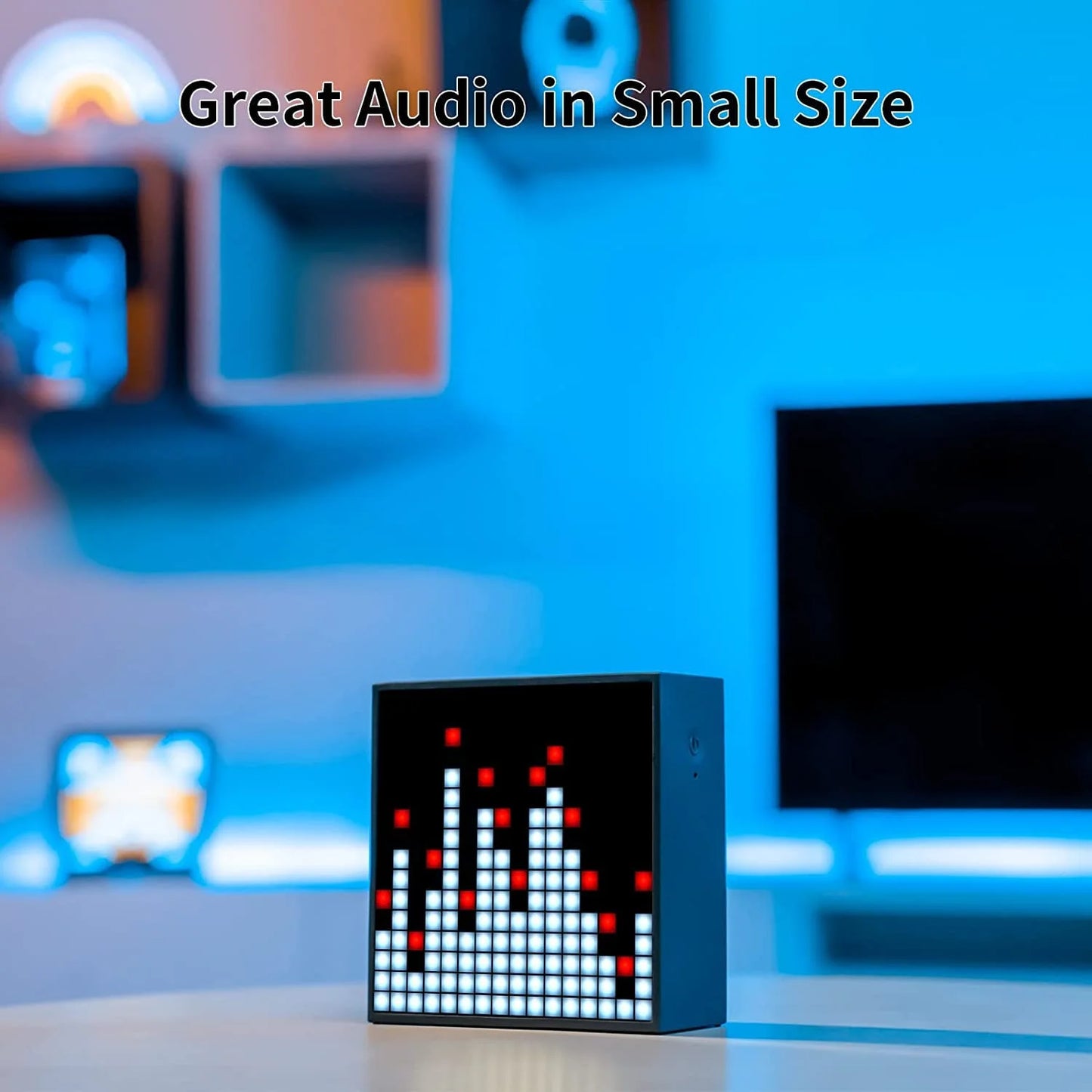 Divoom Timebox Evo Bluetooth Speakers – Wireless with Clock, Alarm, Programmable LED Display for Pixel Art Creation, Unique Gift