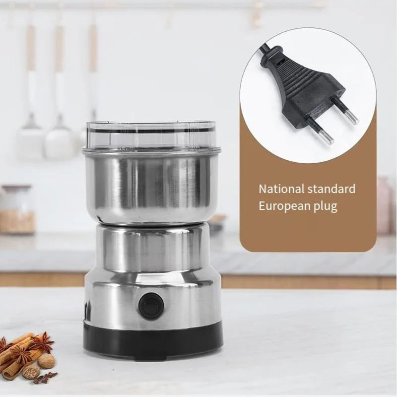 4-Blade Electric Grain & Coffee Grinder - Multifunctional Nut, Bean & Spice Chopper