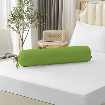 Solid Color Long Cylindrical Pillowcase – Removable & Washable Neck Bolster Cover for Bedroom