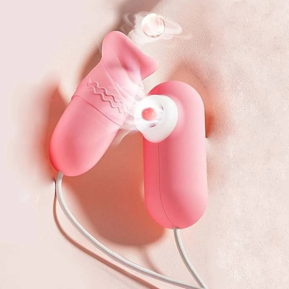 USB Rechargeable Dual-Stimulation Vibrator - Compact Intimate Massager for Adult Women with Clitoral Suction and Vibration Functions