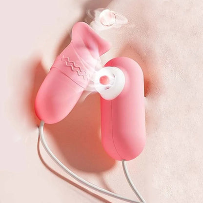 USB Rechargeable Dual-Stimulation Vibrator - Compact Intimate Massager for Adult Women with Clitoral Suction and Vibration Functions