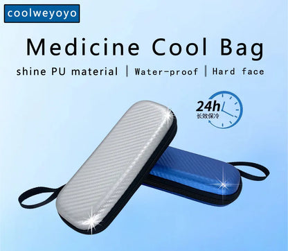 Portable Insulin Cooling Bag with 4 Ice Packs – Diabetic Pocket Pill Protector, Waterproof Thermal Insulated Medical Cooler
