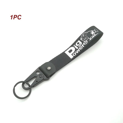 JDM Car Keychain Key Tag – Personality Spring Clip Lanyard for Racing, Modified Nylon Motorcycle & Auto Key Holder Accessories