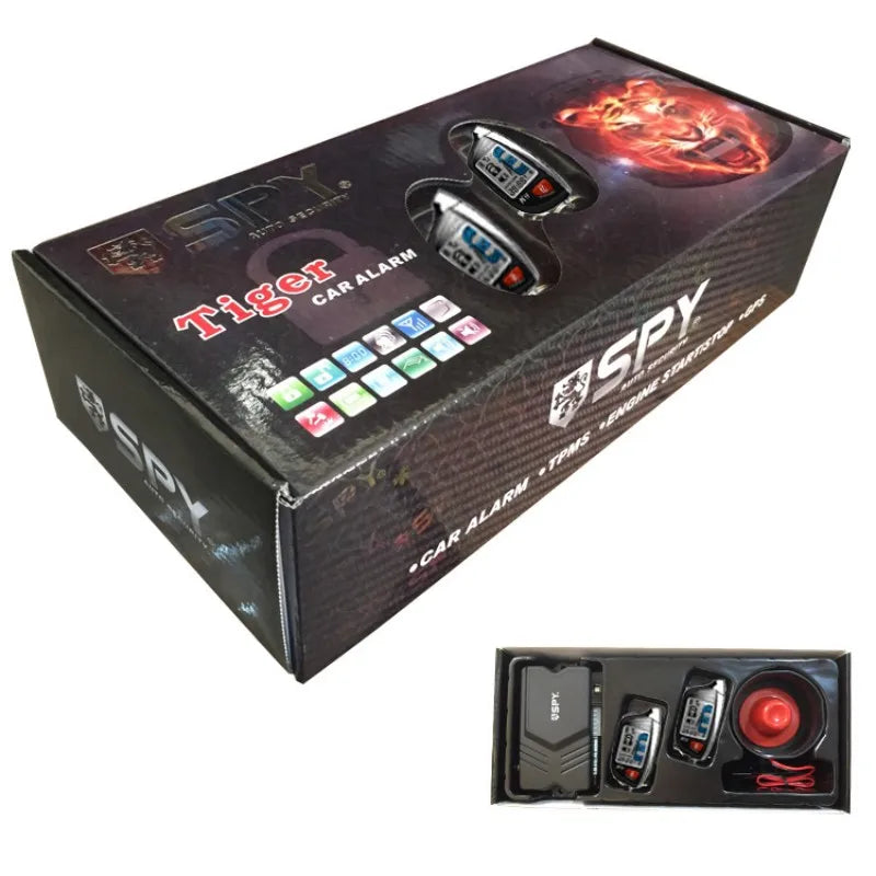 SPY Two-Way LCD Car Alarm System – Remote Security with Engine Start & Keyless Entry Car Protection System