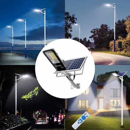 200W Outdoor Solar Street Light — Powerful 6000mAh Waterproof LED, Automatic Dusk-to-Dawn for Garage & Garden