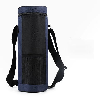 Portable Insulated Water Bottle Bag - Oxford Cloth Cooler Carrier for Camping & Outdoor Activities 1.5L