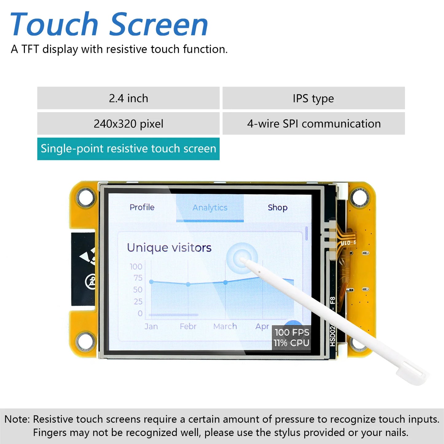 Freenove ESP32 Touch Display Board - WiFi Bluetooth Dual Core 32-Bit Development Kit with 2.4-4.0 Inch Touchscreen and LVGL Tutorials