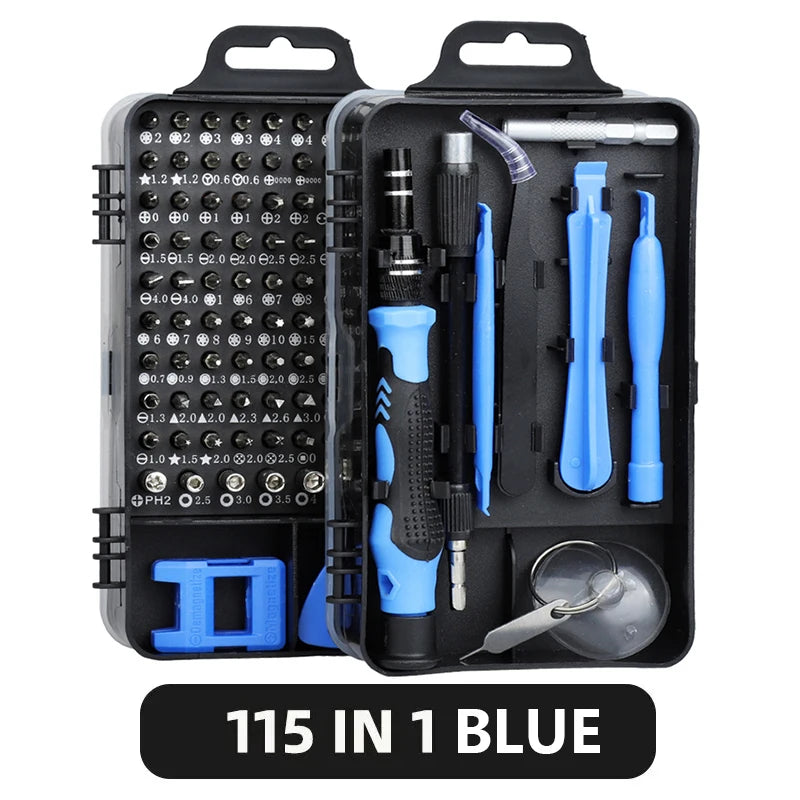 115/117-in-1 Precision Screwdriver Set – Magnetic Hex Bits Hand Tool Kit for iPhone, Xiaomi, Mac & PC Repair