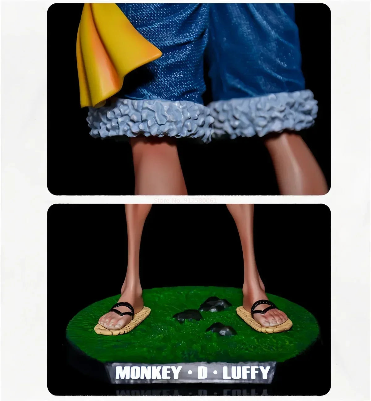 One Piece 42.5cm Straw Hat Monkey D. Luffy Figure – 1/4 Scale Large Smiley Anime Statue, Decorative Doll Toy Gift